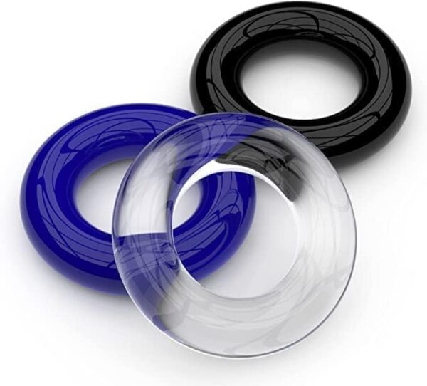 Soft Cock Ring Toy for Men Silicone Penis Ring for Men Erection Support Adult Toys for Couples Sex Adjutable Cock Ring for Sexual Wellness Sunglasses C-330 - Image 2