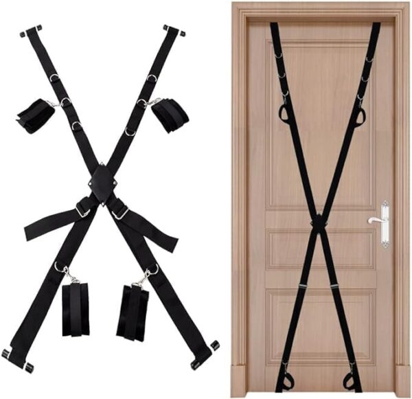 Door Fram Slingshot Sex Restraint Sex Swing Over The Door Bondage Sex Toys BDSM Sex Handcuffs Door Restraint Straps for Couples Fetish SM Sex Toys for Couple Sweater Sex Furniture Bedroom Game - Image 3