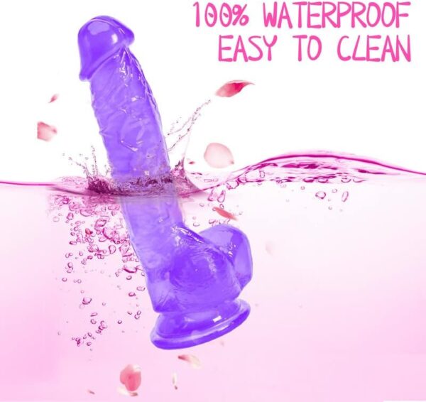 Realsitc Dildos, Sex Toy for Women, 8.5 Inch Ultra Soft Lifelike Silicone Big Dildo with Strong Suction Cup G Spot Stimulator Adult Toys for Women or Beginer Sexual Pleasure Tools for Women,Purple - Image 5